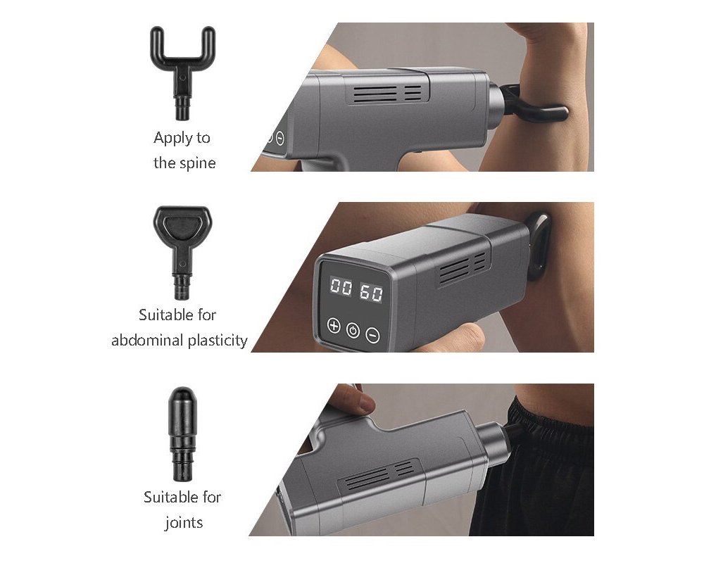 Body Massage Gun LCD Display Exercising Muscle Electric Massager Gun head Massager for Neck and Back Vibrator Slimming Shaping Body Massage Gun LCD Display Exercising Muscle Electric Massager Gun head Massager for Neck and Back Vibrator Slimming Shaping