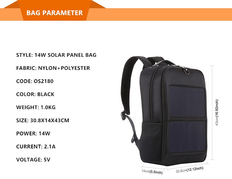 Solar Charging Business Backpack Men 12W Soft Flexible Black High-tec USB Superior bags Super cool different distinctive Design Solar Charging Business Backpack Men 12W Soft Flexible Black High-tec USB Superior bags Super cool different distinctive Design