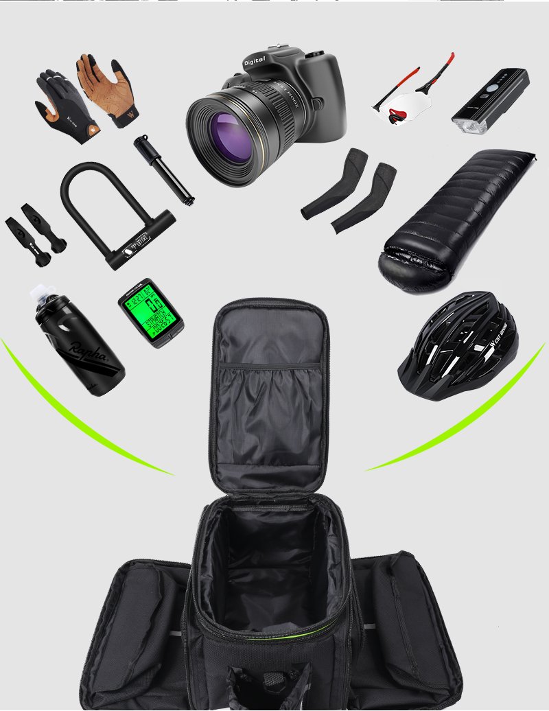 WEST BIKING 3 in 1 Waterproof Bike Trunk Bag MTB Road Bicycle Bag Large Capacity Travel Luggage Carrier Saddle Seat Panniers WEST BIKING 3 in 1 Waterproof Bike Trunk Bag MTB Road Bicycle Bag Large Capacity Travel Luggage Carrier Saddle Seat Panniers