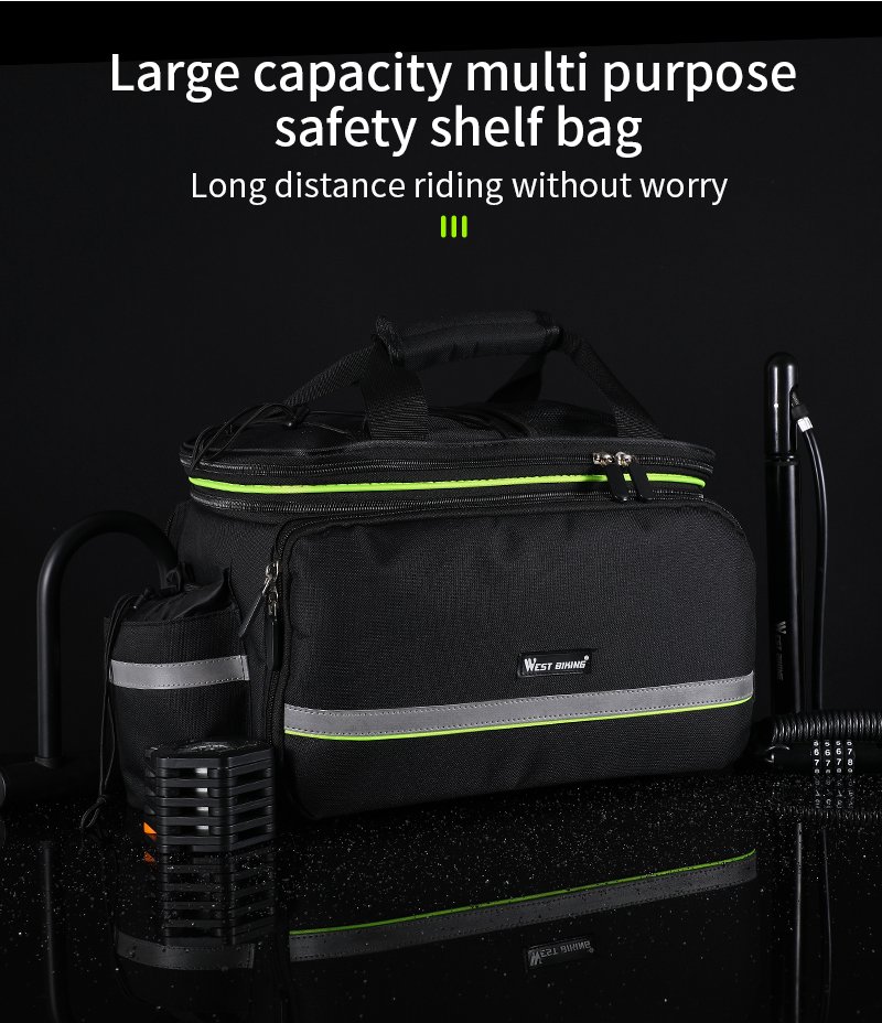 WEST BIKING 3 in 1 Waterproof Bike Trunk Bag MTB Road Bicycle Bag Large Capacity Travel Luggage Carrier Saddle Seat Panniers WEST BIKING 3 in 1 Waterproof Bike Trunk Bag MTB Road Bicycle Bag Large Capacity Travel Luggage Carrier Saddle Seat Panniers