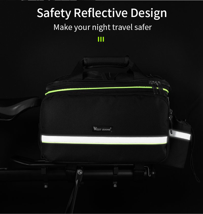 WEST BIKING 3 in 1 Waterproof Bike Trunk Bag MTB Road Bicycle Bag Large Capacity Travel Luggage Carrier Saddle Seat Panniers WEST BIKING 3 in 1 Waterproof Bike Trunk Bag MTB Road Bicycle Bag Large Capacity Travel Luggage Carrier Saddle Seat Panniers
