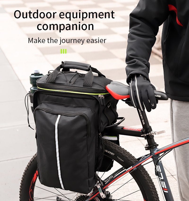 WEST BIKING 3 in 1 Waterproof Bike Trunk Bag MTB Road Bicycle Bag Large Capacity Travel Luggage Carrier Saddle Seat Panniers WEST BIKING 3 in 1 Waterproof Bike Trunk Bag MTB Road Bicycle Bag Large Capacity Travel Luggage Carrier Saddle Seat Panniers